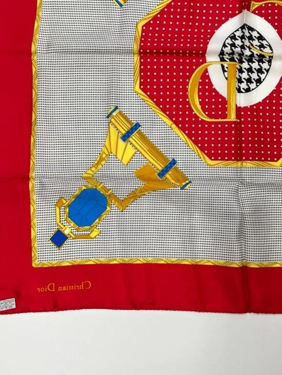 Dior Silk Scarf Multicolor Vintage - Picture 11 of 13